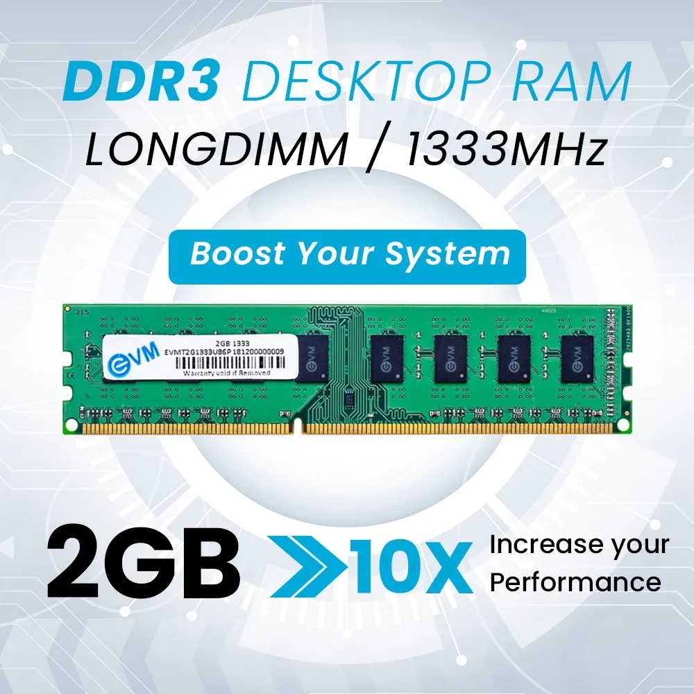 EVM Desktop Ram 2GB DDR3 1333Mhz view 3
